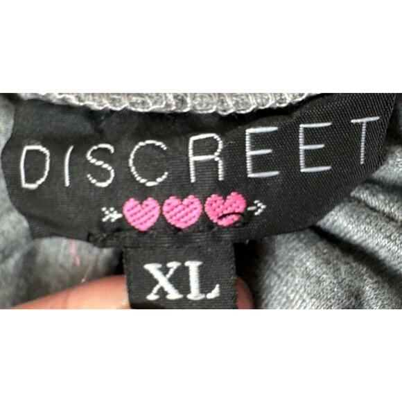 Discreet Gray Soft Sporty Comfy Crop Hoodie Gray Women’s Size X-Large - Picture 4 of 7